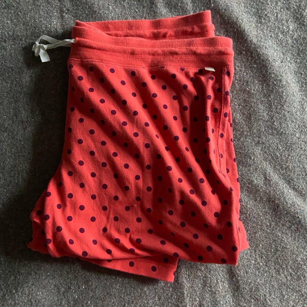 Eddie Bauer Coral Polka Dot Pajama Pants XL - Picture 10 of 11